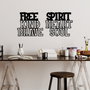 Wallity Heart Brave Soul - Escultura de pared de metal negra